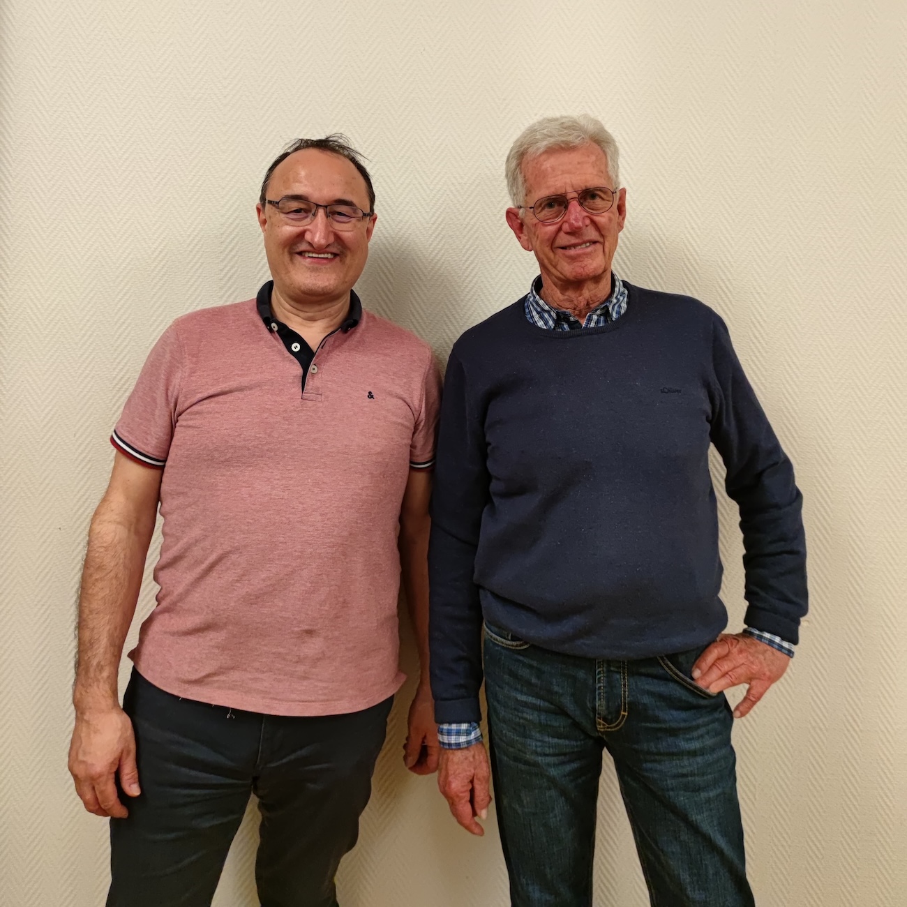 Amtierender Präsident Markus Thöni mit Ehrenpräsident und Gründer Peter Rüedi